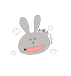 わらうゆるうさぎ（個別スタンプ：16）