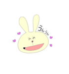 わらうゆるうさぎ（個別スタンプ：19）