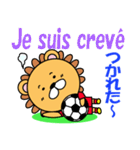 ベルギーのサッカーライオン(フランス語)（個別スタンプ：24）