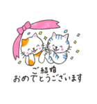 さちねこスタンプ2お祝いことば（個別スタンプ：34）