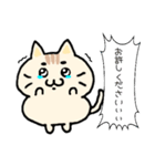 【日常】ぽちゃねこ敬語スタンプ（個別スタンプ：5）