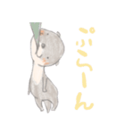 コツメカワウソのクレヨン風スタンプ（個別スタンプ：18）