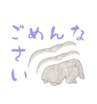コツメカワウソのクレヨン風スタンプ（個別スタンプ：30）