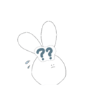顔に文字が埋め込まれたうさぎ2（個別スタンプ：4）