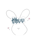 顔に文字が埋め込まれたうさぎ2（個別スタンプ：27）