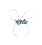 顔に文字が埋め込まれたうさぎ2（個別スタンプ：31）