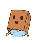 紙袋をかぶった子（個別スタンプ：1）