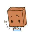 紙袋をかぶった子（個別スタンプ：3）