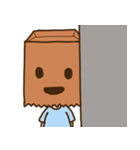 紙袋をかぶった子（個別スタンプ：15）