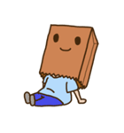 紙袋をかぶった子（個別スタンプ：17）