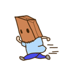 紙袋をかぶった子（個別スタンプ：18）