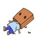 紙袋をかぶった子（個別スタンプ：22）