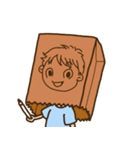 紙袋をかぶった子（個別スタンプ：37）