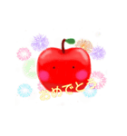 ほどよくかわいいリンゴ（個別スタンプ：6）