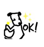 黒白の犬スタンプ（個別スタンプ：11）