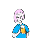 夏の愉快な人々（個別スタンプ：16）