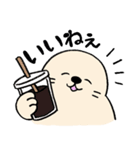 コーヒーが好きなあざらし（個別スタンプ：4）