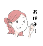 とりあえず会話できるガールズ（個別スタンプ：1）