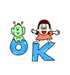 キナコオリジナルスタンプ（宇宙人）（個別スタンプ：1）