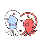 恋するイカくん＆タコちゃん（個別スタンプ：2）