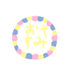 パステル文字スタンプ（個別スタンプ：6）