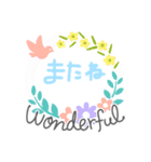 パステル文字スタンプ（個別スタンプ：8）