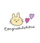 お祝い言葉スタンプ うさぎ（個別スタンプ：3）