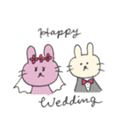 お祝い言葉スタンプ うさぎ（個別スタンプ：7）