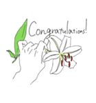 花をおくるスタンプ（個別スタンプ：13）