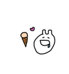 使い道のないしろくてゆるいうさぎ（個別スタンプ：14）