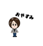 ショートヘアの女の子♪（個別スタンプ：4）