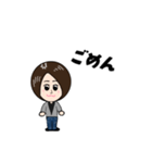 ショートヘアの女の子♪（個別スタンプ：8）