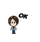 ショートヘアの女の子♪（個別スタンプ：17）