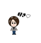 ショートヘアの女の子♪（個別スタンプ：20）