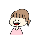 顔文字系女子。（個別スタンプ：1）