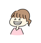 顔文字系女子。（個別スタンプ：4）