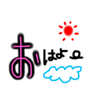 シンプル文字。透過。1（個別スタンプ：2）