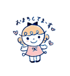 ほんわかした女の子。よく使う敬語スタンプ（個別スタンプ：9）