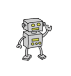 ロボとおばけとウサギ（文字なし ver.）（個別スタンプ：1）