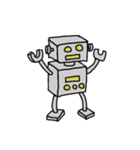 ロボとおばけとウサギ（文字なし ver.）（個別スタンプ：2）