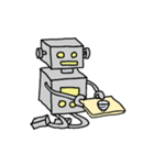 ロボとおばけとウサギ（文字なし ver.）（個別スタンプ：4）