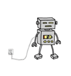 ロボとおばけとウサギ（文字なし ver.）（個別スタンプ：6）
