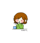 癒し系彼女（個別スタンプ：1）