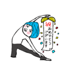 ヨガポーズ版画スタンプ（個別スタンプ：24）