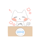 しろねこちゃんのスタンプ（個別スタンプ：5）