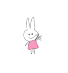 うさぎ、ゆるい（個別スタンプ：3）