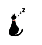 無表情な黒猫 2（個別スタンプ：1）