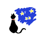 無表情な黒猫 2（個別スタンプ：3）