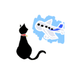 無表情な黒猫 2（個別スタンプ：5）