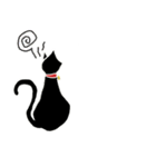 無表情な黒猫 2（個別スタンプ：7）
